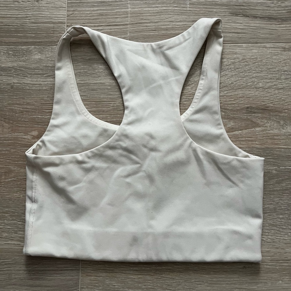 Girlfriend Collective Women’s White Paloma Racerback Bra - Size Small - Picture 5 of 7
